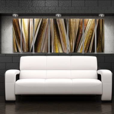 Abyss Abstract Metal Wall Art Earthtone
