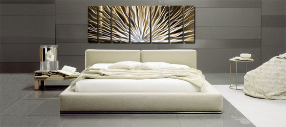 Modern Abstract Metal Wall Art Bedroom Display