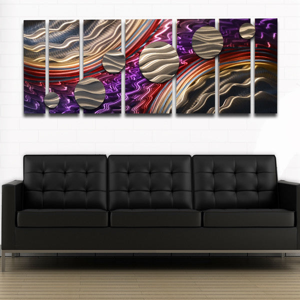 Abstract Metal Circles Wall Art