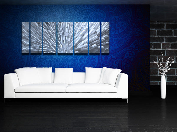 Silver Metal Wall Art Contemporary