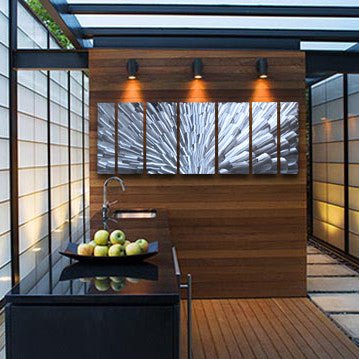 Silver Metal Wall Art Contemporary