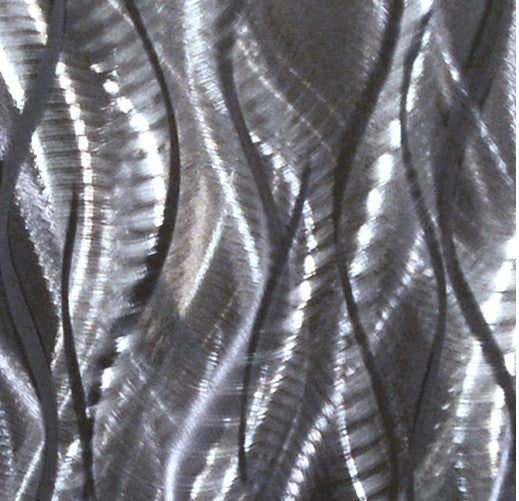 "Synthesis" 68"x24" Silver Aluminum Large Modern Abstract Metal Wall Art Sculpture
