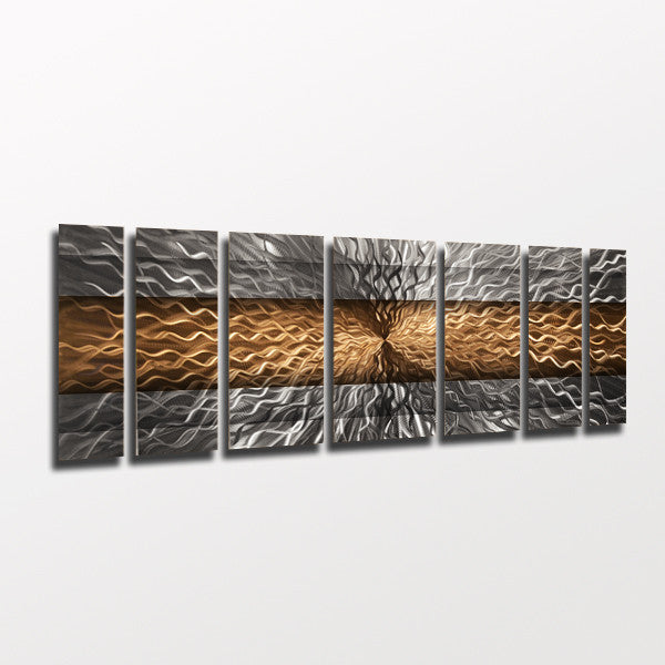 "Copper Infinity" Copper Metal Wall Art Painting 68"x24"