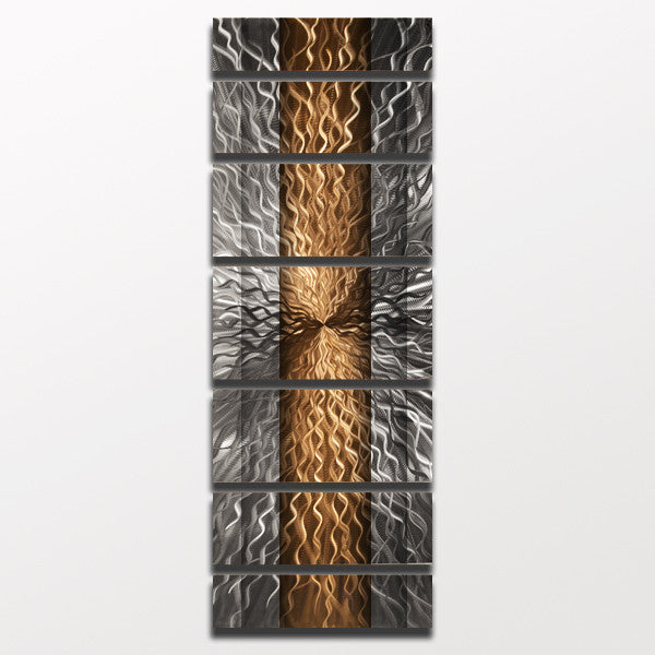 "Copper Infinity" Copper Metal Wall Art Painting 68"x24"