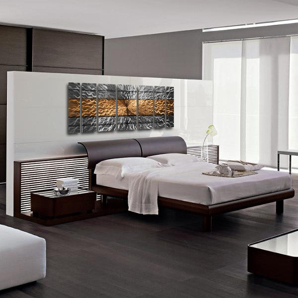 "Copper Infinity" Copper Metal Wall Art Painting 68"x24"