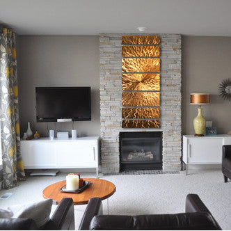 Copper Metal Wall Art Contemporary