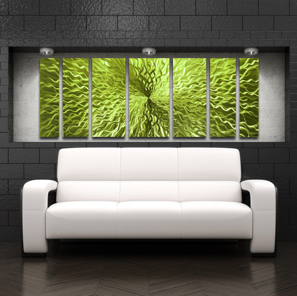 Lime Green Contemporary Metal Wall Art By Brian M. Jones