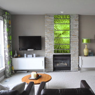 Lime Green Contemporary Metal Wall Art By Brian M. Jones