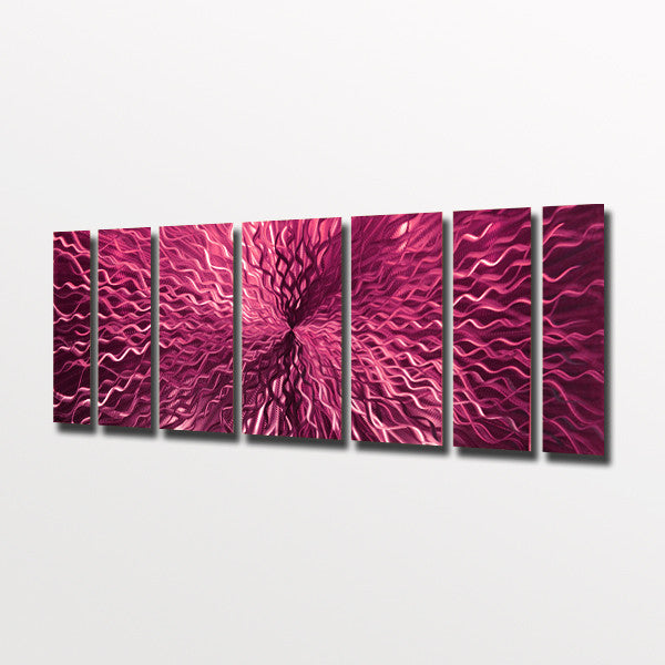 Pink Modern Metal Art by Brian M. Jones
