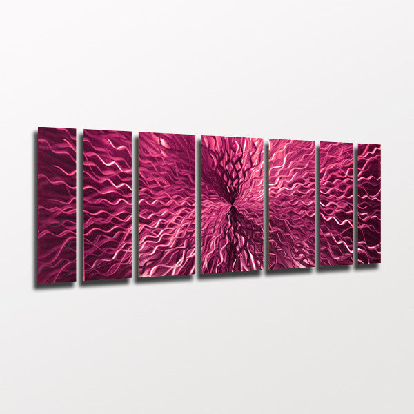Pink Modern Metal Art by Brian M. Jones