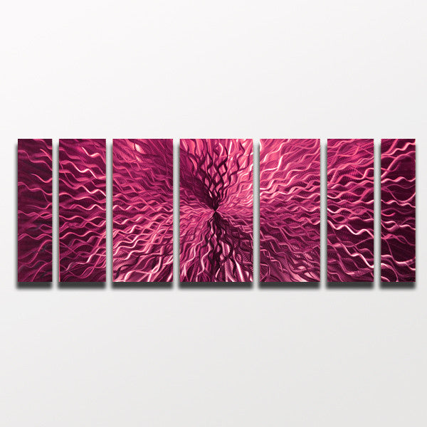 Pink Modern Metal Art by Brian M. Jones