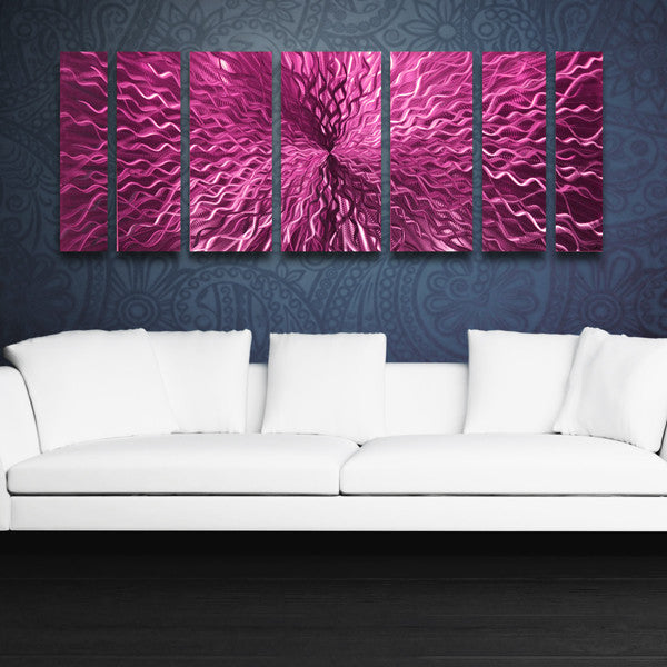 Pink Modern Metal Art by Brian M. Jones