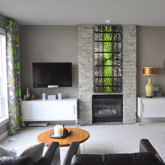 Green Striped Modern Wall Art Panels