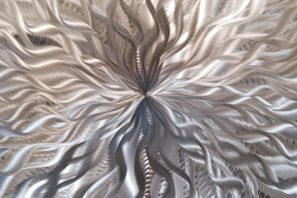 "Cosmic Energy 3 Panel" - 40"x24" Abstract Metal Wall Art with LED Infused Color Changing Lighting  & Remote Control