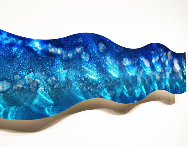 Aqua Curve Metal Wall Sculpture by Brian M Jones