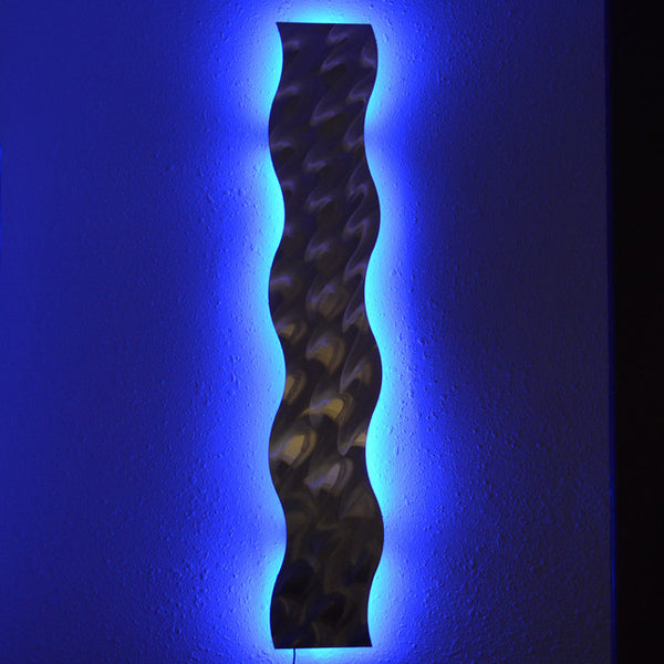 Light Wave Metal Wall Art with LED Lights