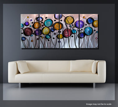 Wild Flowers Modern Metal Wall Art by Artist Brian M Jones