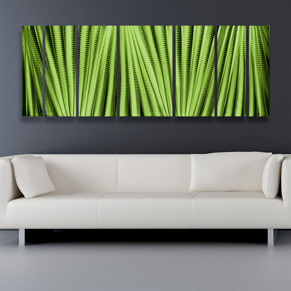 Lime Green Modern Metal Wall Decor