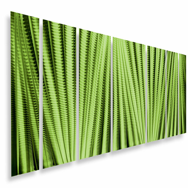 Lime Green Modern Metal Wall Decor