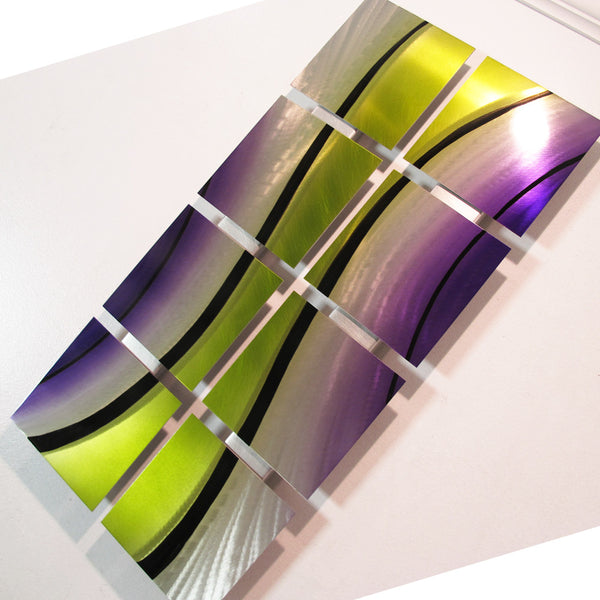 Green Flow Modern Abstract Metal Wall Art by Brian M Jones