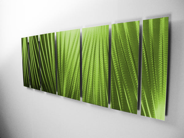 Lime Green Modern Metal Wall Decor