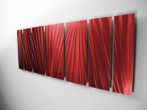Vibrant Red Contemporary Metal Wall Art By Brian M. Jones