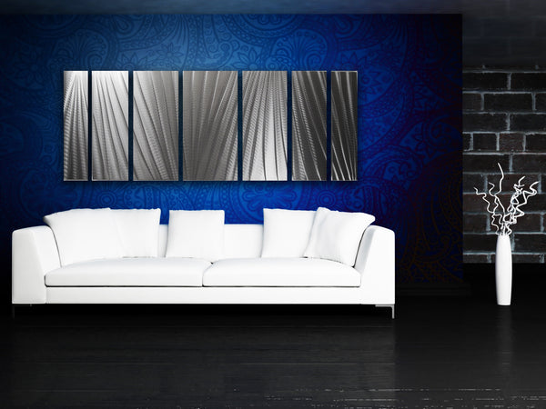 Modern Abstract Metal Wall Art Sofa Display