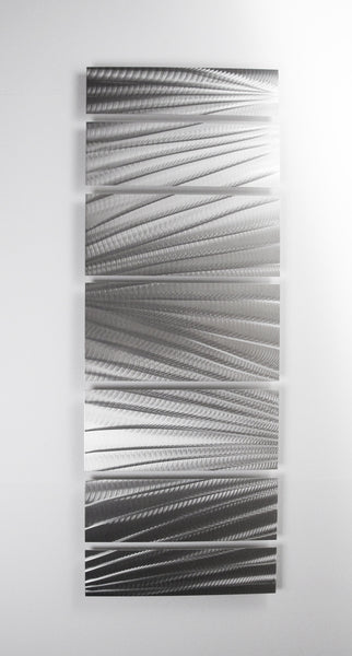 Modern Abstract Metal Wall Art Vertical Mount