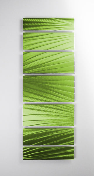 Lime Green Modern Metal Wall Decor