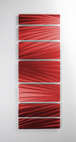 Vibrant Red Contemporary Metal Wall Art By Brian M. Jones