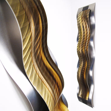 Gold Wall Art "Rhythmic Curves" by Brian Jones
