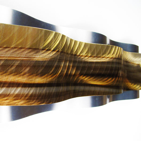 Stunning reflections in metal panel detail