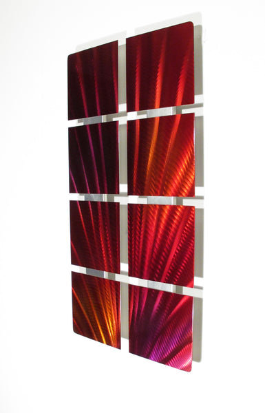 Glowing Gardens Modern Abstract Metal Wall Art Details