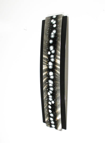 "Tuxedo" - Silver / Black" 23"x6"x2" Aluminum Modern Abstract Metal Wall Art Sculpture