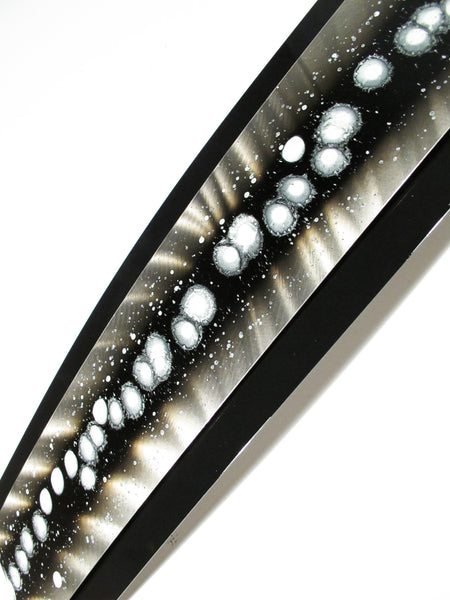 "Tuxedo" - Silver / Black" 23"x6"x2" Aluminum Modern Abstract Metal Wall Art Sculpture