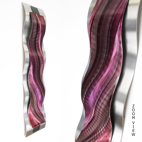 2017 Valentines Day Special Edition Red & Pink metal wall sculpture "Rhythmic Curves" Brian Jones