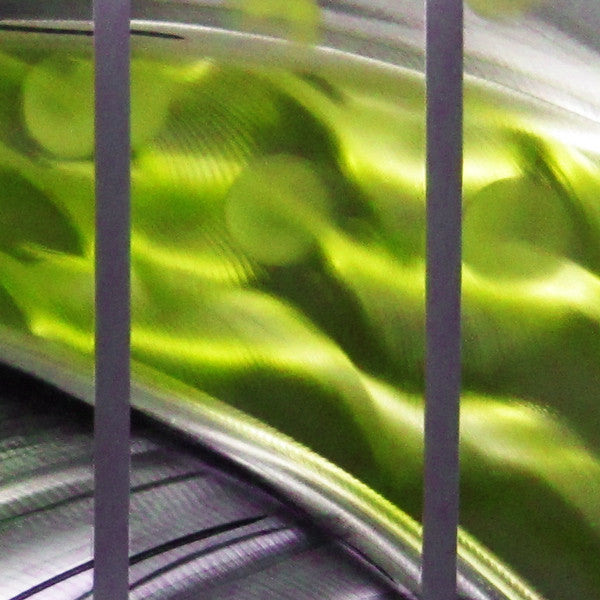 "Green Flash" 68"x24" Green Large Modern Abstract Metal Wall Art Sculpture Painting