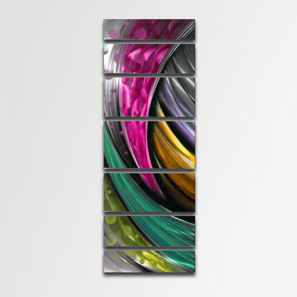 "Adrenaline" 68"x24" Multi Color Large Modern Abstract Metal Wall Art Sculpture Painting