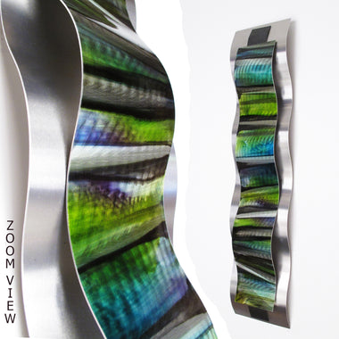 Tropical Wall Art "Rhythmic Curves" Metal Art Sculpture