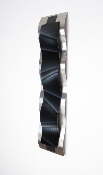 Modern wall sculpture right view on white background