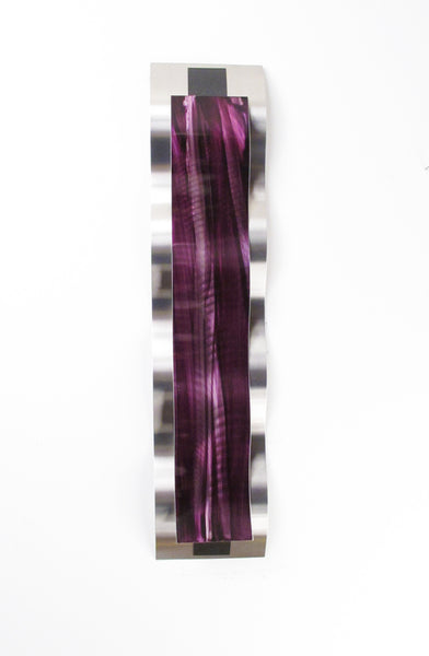 Front view - purple metal sculpture