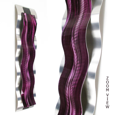 Purple Wall Art "Rhythmic Curves" Metal Wall Sculpture