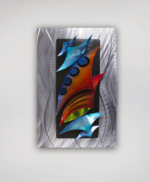 "Aquadelic" 30"x20" 3D Art Aluminum Modern Abstract Metal Wall Sculpture