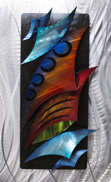 "Aquadelic" 30"x20" 3D Art Aluminum Modern Abstract Metal Wall Sculpture