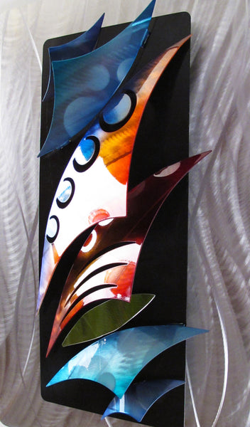 "Aquadelic" 30"x20" 3D Art Aluminum Modern Abstract Metal Wall Sculpture