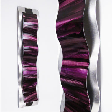 Purple Wall Decor "Rhythmic Curves" Wall Sculpture