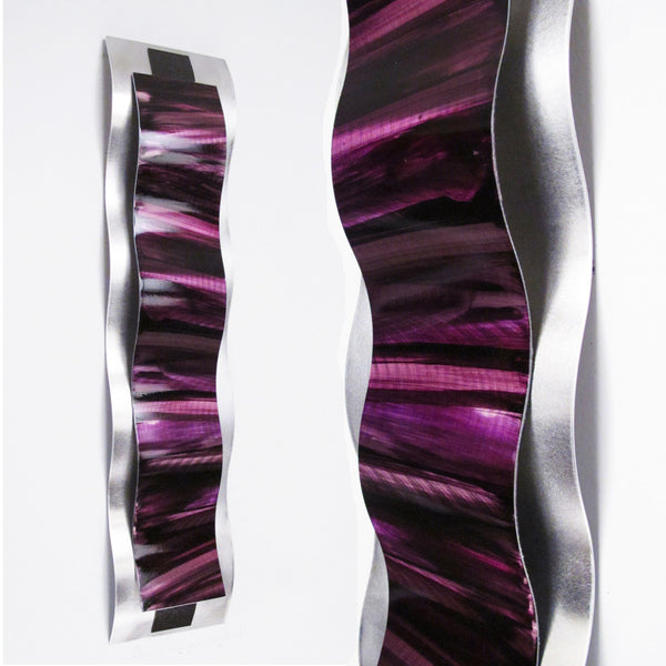 Purple Wall Decor "Rhythmic Curves" Wall Sculpture