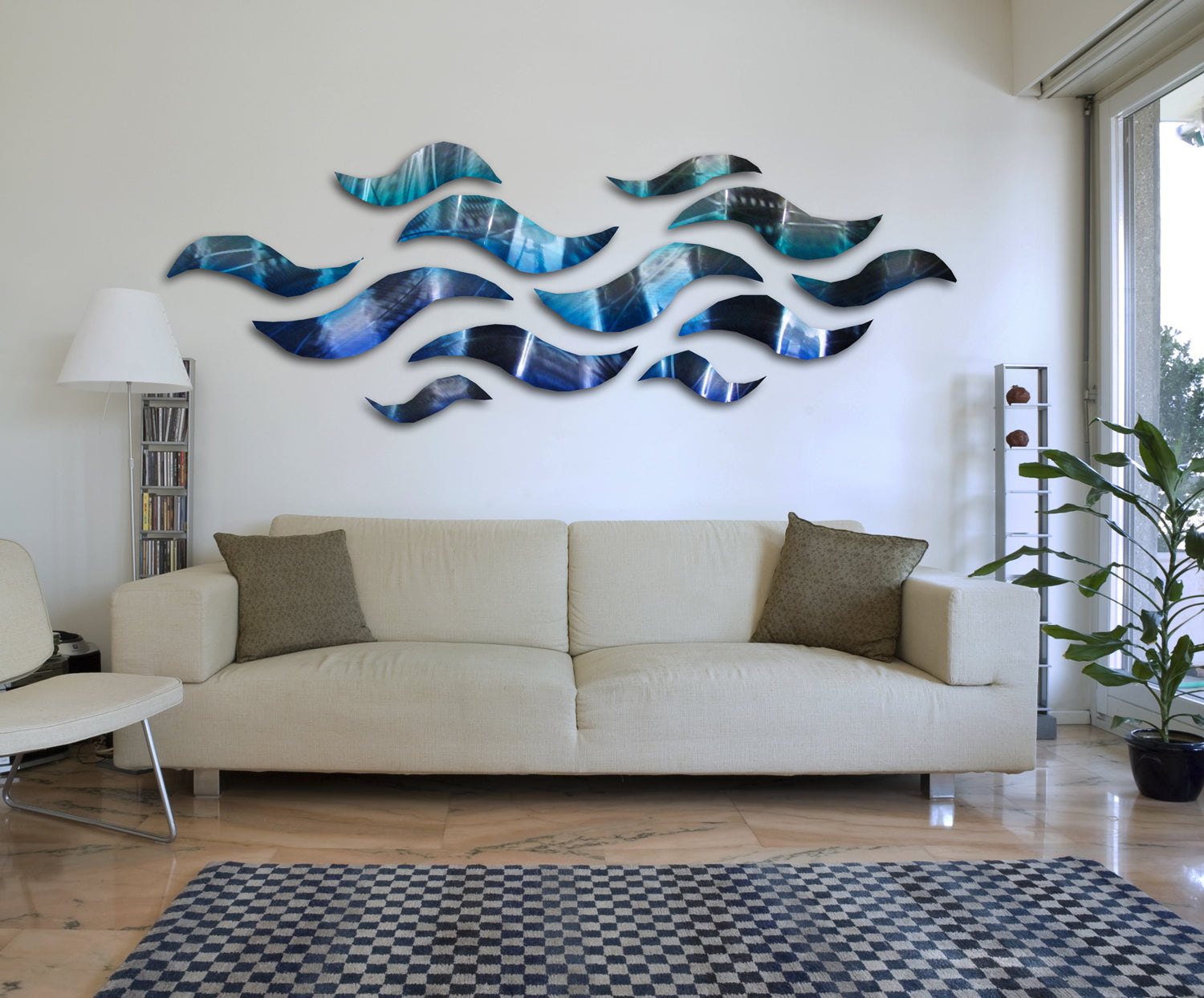 Rip Tide Large Metal Wall Sculpture By