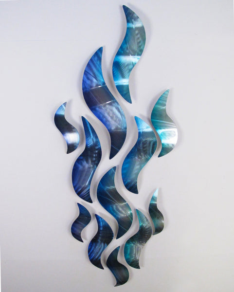 Large Metal Wall Sculpture Vertical Mount 