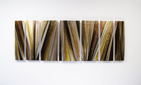 "Infinite Abyss" 68"x24" Earthtone Large Modern Abstract Metal Wall Art Sculpture